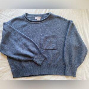 Sincerely Jules Classic Blue Fuzzy Knit‎ Cropped Sweater